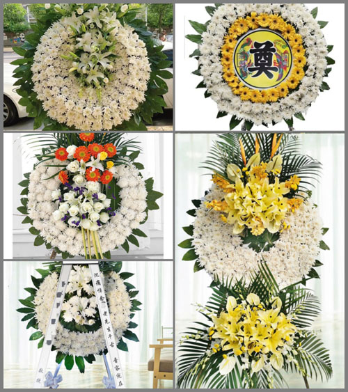 辽宁盘锦盘山县太平镇新村村花圈速递